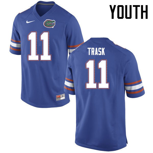 Florida Gators Youth #11 Kyle Trask College Football Jerseys Blue